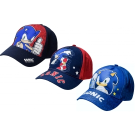 Sonic the Hedgehog Cap Basecap Kinder und Jugendliche Gr.54 + 56 rot-dunkelblau