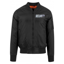 SECURITY Bomberjacke Schwarz S M L XL XXL 3XL 4XL 5XL