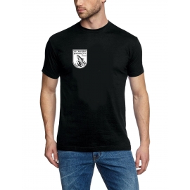 AV Horneburg T-Shirt Schwarz druck in weiß vorne klein hinten Wappen groß