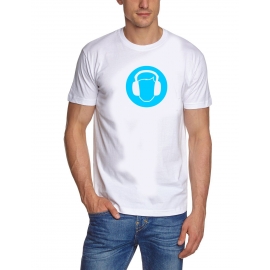 Kopfhörer T-SHIRT weiss S M L XL XXL XXXL MUSIK