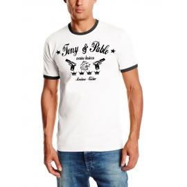 PABLO & TONY T-SHIRT WEISS RINGER