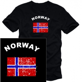 NORWEGEN VINTAGE T-SHIRT schwarz