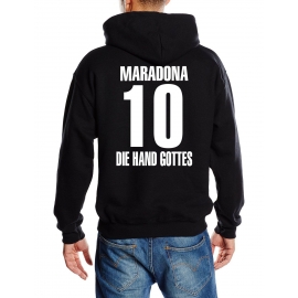 MARADONA Die Hand Gottes Hoodie schwarz