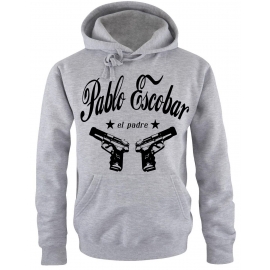 Pablo Escobar EL PADRE Hoodie grau S M L XL XXL