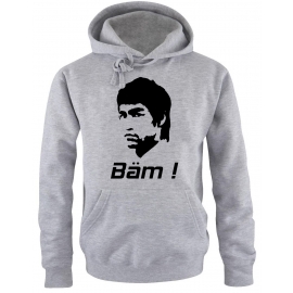 BRUCE LEE BÄM in your Face HOODIE hellgrau S-XXL