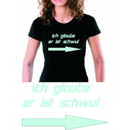 Ich glaube es ist Schwul GIRLY T-SHIRT schwarz