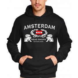 Amsterdam HEADSHOP schwarz HOODIE