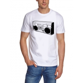 GHETTOBLASTER  T-SHIRT weiss