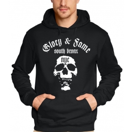 glory & fame HOODIE south bronx NYC Sweatshirt schwarz