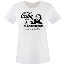 FIDEL CASTRO VIVE CUBA GIRLY T-SHIRT