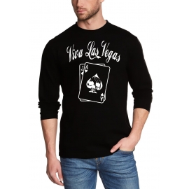 VIVA Las Vegas Poker langarm t-shirt schwarz