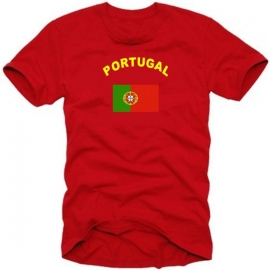 PORTUGAL T-SHIRT ROT S M L XL XXL SHIRT